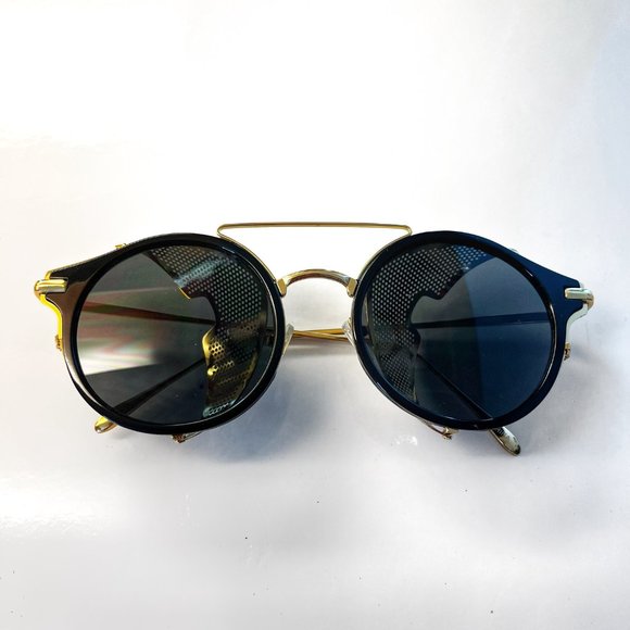 Black and Gold Steampunk Sunglasses - Picture 2 of 8